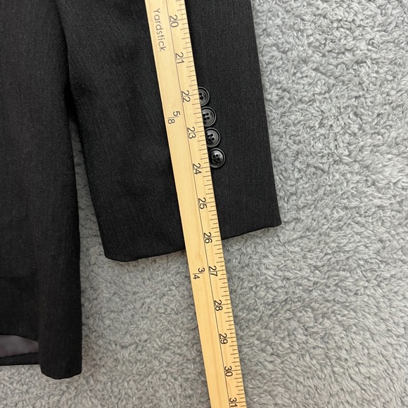 Jones New York Blazer Mens 42R Charcoal Grey Excellent 100% Wool Golden Twist - Picture 13 of 15